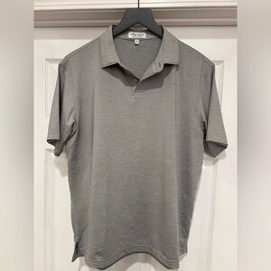 Peter Millar Men's Light Gray Polo Shirt - Classic Short Sleeve